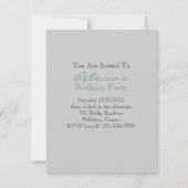 Französischer Landgarten Geburtstagstee Party Einladung (Rückseite)