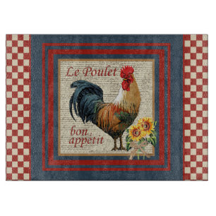 Französischer Landhahn-Le Poulet Schneidebrett