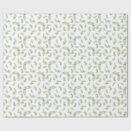 Französischer Landhausstil-Wasserfarbe-Olivenmuste Geschenkpapier