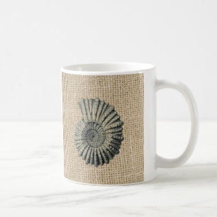 französischer ländlicher Burlstrand schicke Musche Kaffeetasse