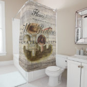 französischer ländlicher Märchenwaldpilz Duschvorhang (Beispiel)