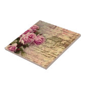 Französischer Landschick, Shabby Chic, rosa Rosen, Fliese (Seite)