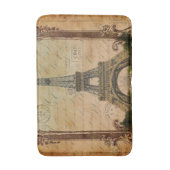 Französischer Landsmann moderner Vintager Pariseif Badematte (Vorderseite Vertikal)