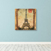 Französischer Landsmann moderner Vintager Pariseif Leinwanddruck (Insitu (Holzboden))