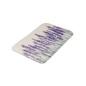 Französischer Lavendel: Aquarellbilder Badematte (Schrägansicht)