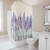 Französischer Lavendel: Aquarellbilder Duschvorhang (Beispiel)