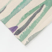 Französischer Lavendel: Aquarellbilder Fleecedecke (Ecke)