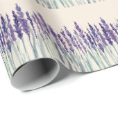 Französischer Lavendel: Aquarellbilder Geschenkpapier (Rolleneckpunkt)