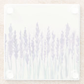 Französischer Lavendel: Aquarellbilder Glasuntersetzer (Rückseite)
