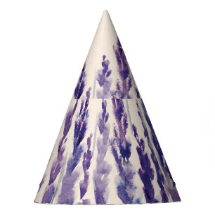 Französischer Lavendel: Aquarellbilder Partyhütchen