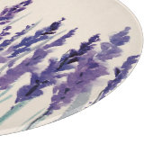 Französischer Lavendel: Aquarellbilder Schneidebrett (Ecke)