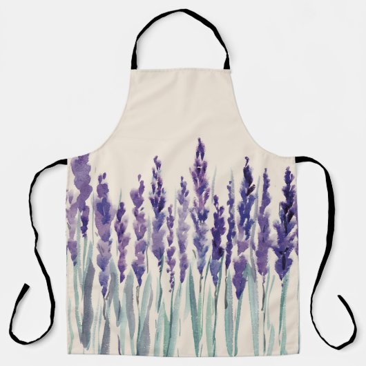 Französischer Lavendel: Aquarellbilder Schürze (Vorderseite)