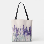 Französischer Lavendel: Aquarellbilder Tasche (Rückseite)