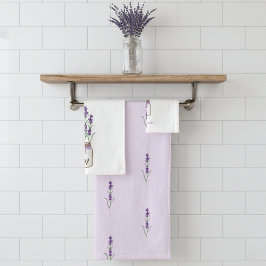 Französischer Lavendel Botanisch Badhandtuch Set