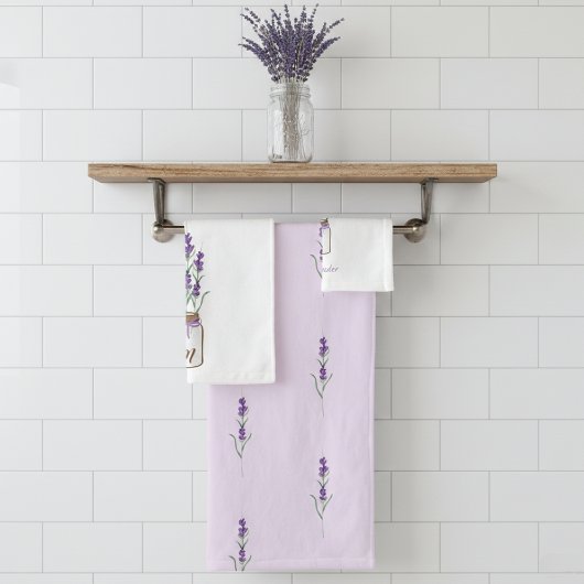 Französischer Lavendel Botanisch Badhandtuch Set