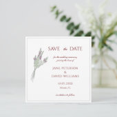 Französischer Lavendel Save the Date Einladung (Stehend Vorderseite)