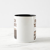Französischer Lehrer-(lustiges) Geschenk Zweifarbige Tasse (Mittel)