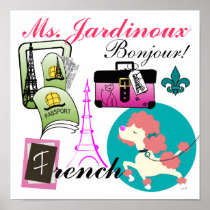 Bonjour Kunst Poster Zazzle De