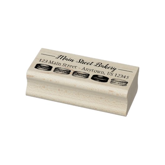 Französischer Macaron Cookies Bäckerei Konditorei Gummistempel (Stempel)