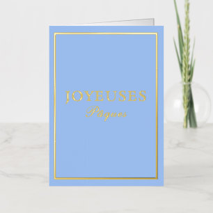 Französischer Macaron Joyeux Paques Blau