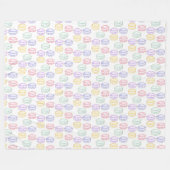 Französischer Macarons Fleecedecke (Vorderseite (Horizontal))
