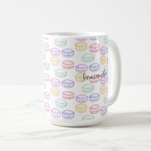 Französischer Macarons Kaffeetasse (VorderseiteRechts)