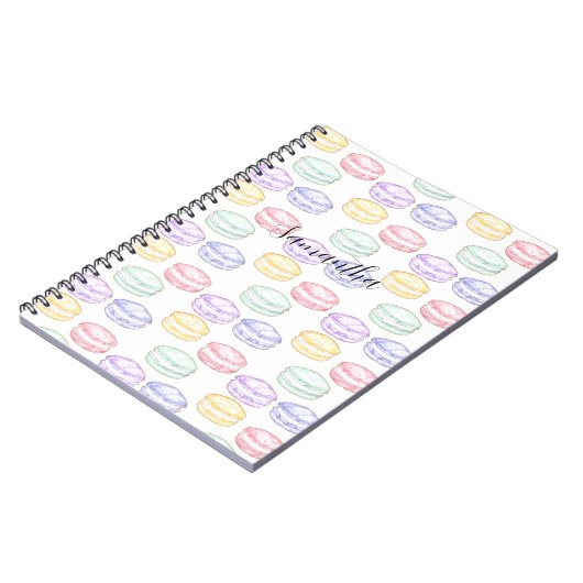 Französischer Macarons Notizblock (Linke Seite)