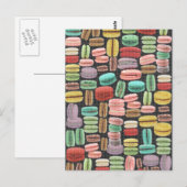 Französischer Macarons Pop Art Postkarte (Vorne/Hinten)