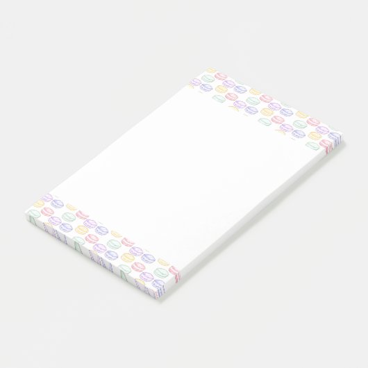 Französischer Macarons Post-it Klebezettel (angewinkelt)