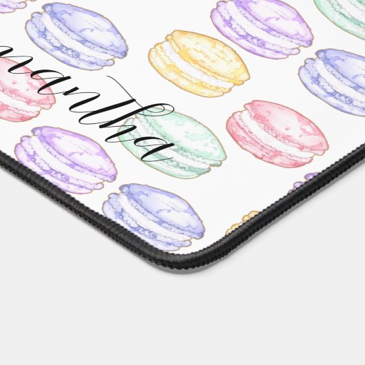 Französischer Macarons Schreibtischunterlage (Ecke)