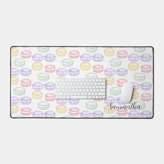 Französischer Macarons Schreibtischunterlage (Tastatur & Maus)