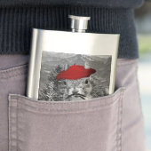 Französischer Maler in Red Beret Eichhörnchen Flachmann (Beispiel)