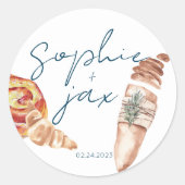 Französischer Markt - Baguette - Aufkleber für Dus (Vorderseite)