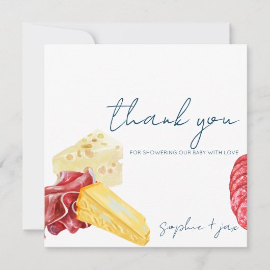 Französischer Markt - Charcuterie - Dusche Dankesc Dankeskarte (Vorderseite)