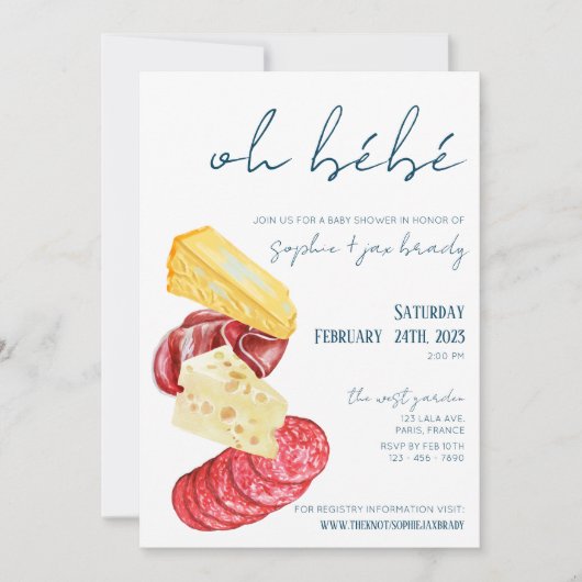 Französischer Markt - Käse - Einladung zur Kinderd (Vorderseite)