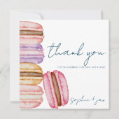 Französischer Markt - Macaroons - Dusche Dankeschö Dankeskarte (Vorderseite)