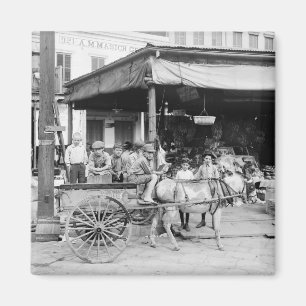 Französischer Markt, New Orleans, 1910 Magnet