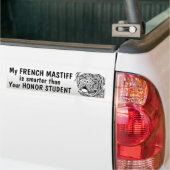 Französischer Mastiff - intelligenter als Student Autoaufkleber (Auf Lkw)