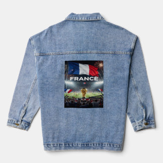 Französischer Nationalmannschaft Ruhmesposter Jeansjacke