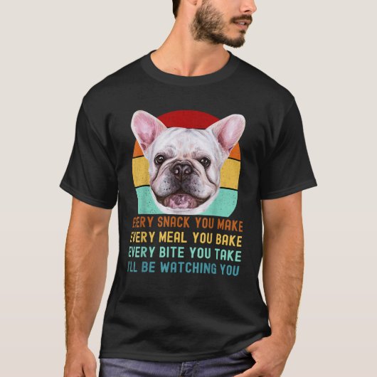 Französischer oder französischer Bulldogge Hund je T-Shirt (Vorderseite)