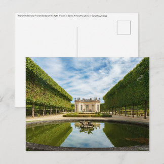 Französischer Pavillon und Französischer Garten in Postkarte