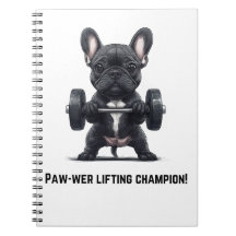 Französischer Paw-wer Lifter Notizbuch
