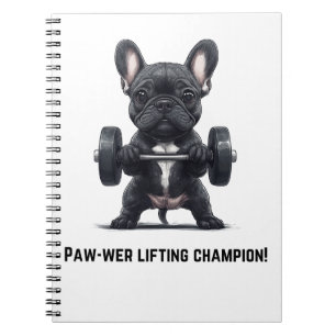 Französischer Paw-wer Lifter Notizbuch Notizblock