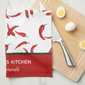 Französischer Personalisierter Wasserfarben, Rot u Geschirrtuch (Viertel Falte)