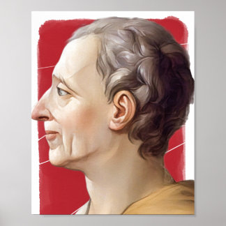 Französischer Philosoph Montesquieu Illustration Poster