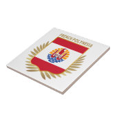 Französischer Polynesien-Flaggenschild Fliese (Seite)