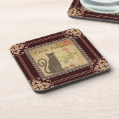 Französischer Postkarten-Untersetzer Getränkeuntersetzer (Linke Seite)