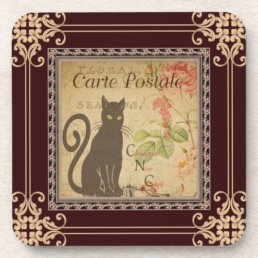 Französischer Postkarten-Untersetzer Getränkeuntersetzer (Vorderseite)