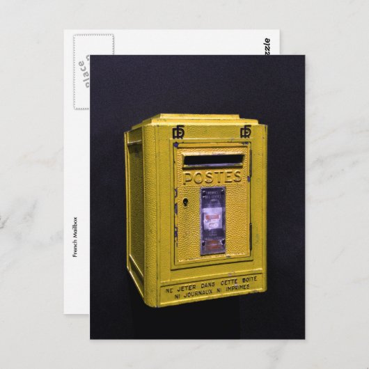 Französischer Postkasten Postkarte (Vorne/Hinten)