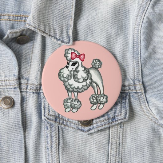 Französischer Pudel-Knopf Button (Beispiel)
